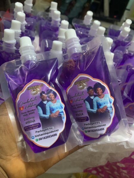 Customized Liquid Soap Souvenirs for Weddings & Events ✨