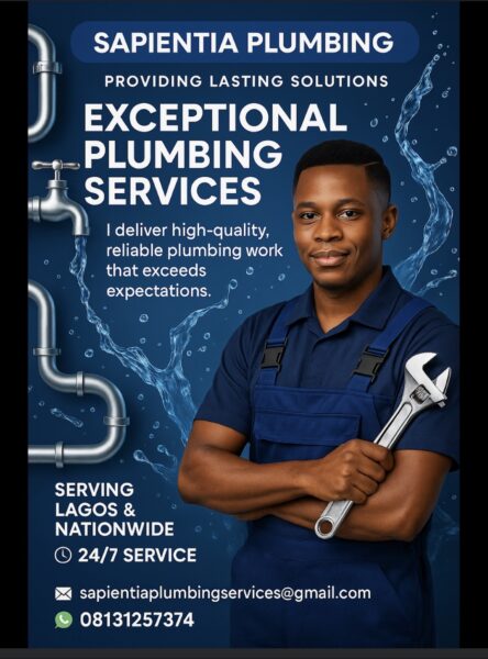 Sapientia Plumbing Lagos – 24/7 Residential & Commercial Plumbing Services