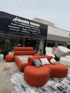 Luxury Curved Sofa Set in Lagos – Modern Statement Furniture by Adorable Interior