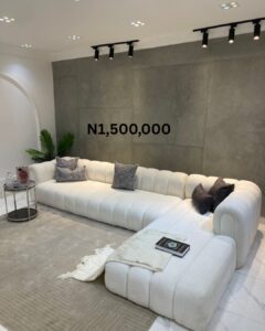 Luxury Custom L-Shape Sofa in Nigeria – Premium Sectional Couch (Made-to-Order with Warranty)