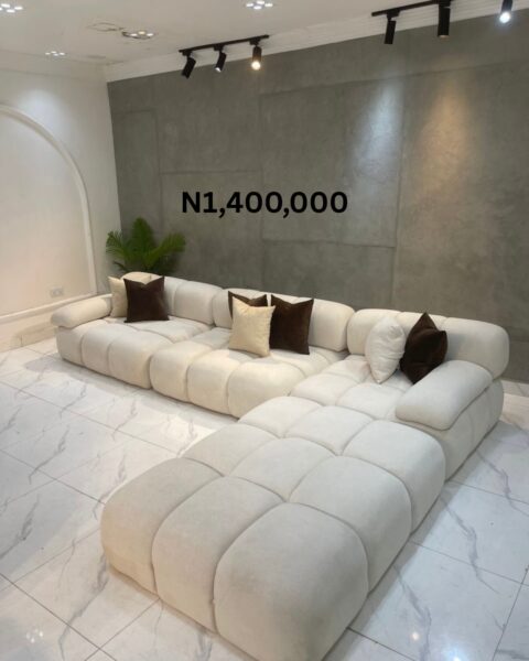 Luxury Custom L-Shape Sofa in Nigeria – Premium Sectional Couch (Made-to-Order with Warranty)