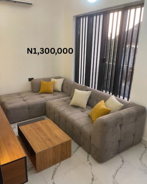 Luxury Custom L-Shape Sofa in Nigeria – Premium Sectional Couch (Made-to-Order with Warranty)
