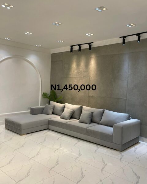 Luxury Custom L-Shape Sofa in Nigeria – Premium Sectional Couch (Made-to-Order with Warranty)