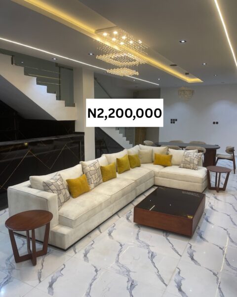 Luxury Custom L-Shape Sofa in Nigeria – Premium Sectional Couch (Made-to-Order with Warranty)