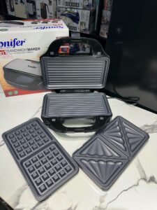 3-in-1 Sonifer Sandwich Maker, Waffle Maker & Grill Press (Non-Stick Plates)