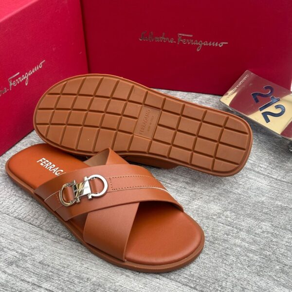 Men’s Luxury Leather Slides – Designer Comfort Slip-On Sandals (Sizes 40–46)