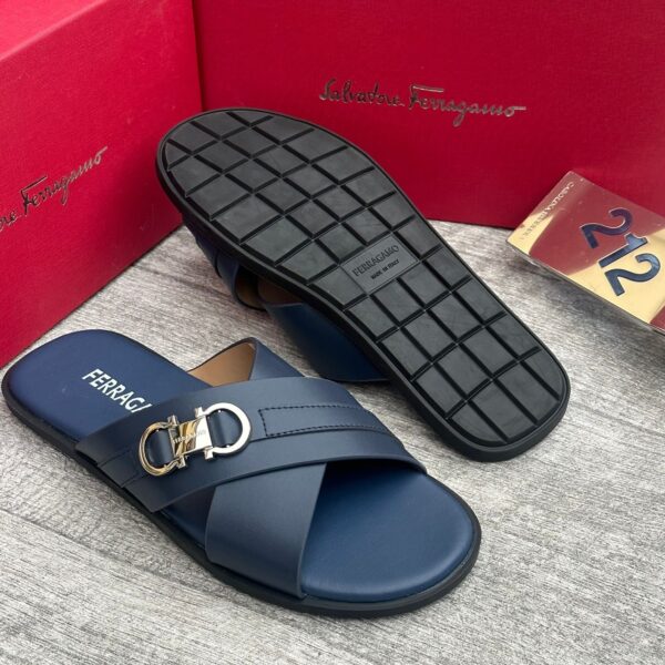 Men’s Luxury Leather Slides – Designer Comfort Slip-On Sandals (Sizes 40–46)