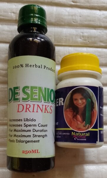 De Senior Men Drink+Nock Out Herbal Capsule+Topnotch Cucumber Cream for Penis Enlargement For Sale in Lagos