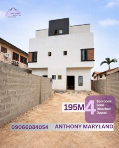 4 Bedroom Semi-Detached Duplex for Sale in Anthony Maryland Lagos | C of O |