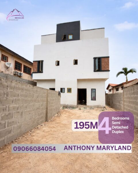 4 Bedroom Semi-Detached Duplex for Sale in Anthony Maryland Lagos | C of O |