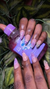 Purple Acrylic Nails