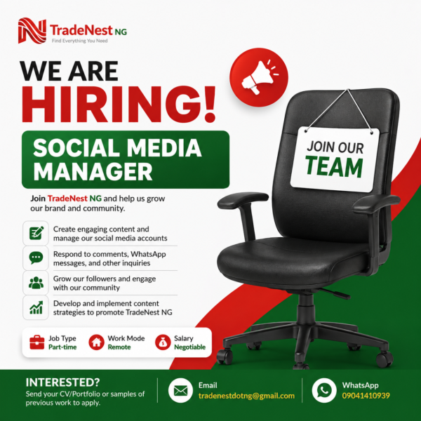 Remote Social Media Manager Job in Lagos, Nigeria