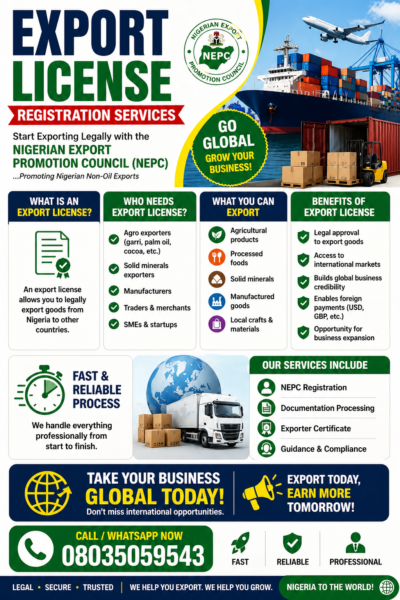 Export licence Certificate