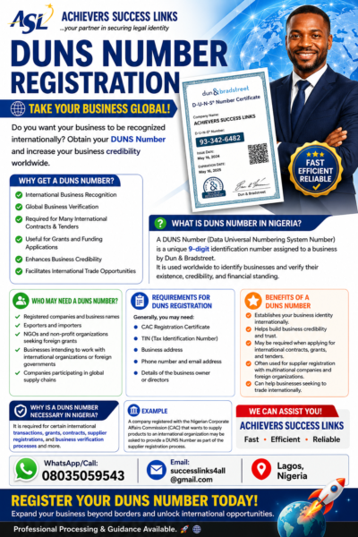 BUSINESS NAME REGISTRATION AND OTHER SERVICES