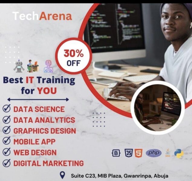 Learn In-Demand Tech Skills in Abuja – TechArena Training Courses