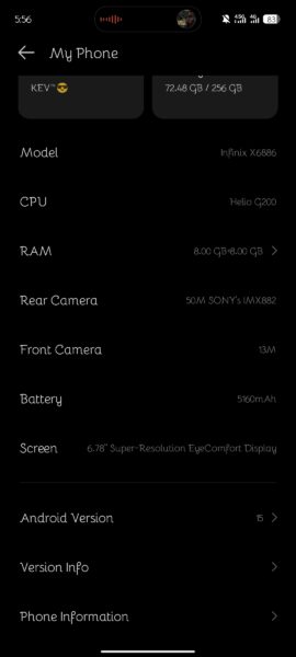 1Month used INFINIX HOT 60 PRO+
