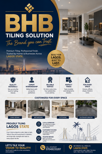Professional Floor & Wall Tiling Services in Lagos