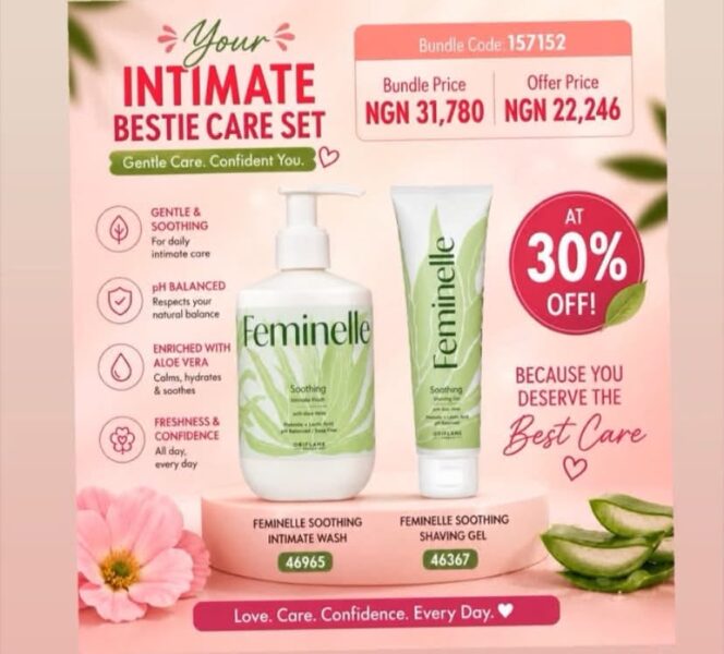 Feminelle - Moisturising Intimate Cleansing Cream with Hyaluronic Acid and Peach Extract