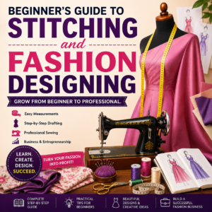 THE BEGINNER'S GUIDE TO STITCHING AND FASHION DESIGNING.